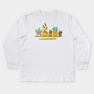 Plants Are Friends Kids Long Sleeve T-Shirt